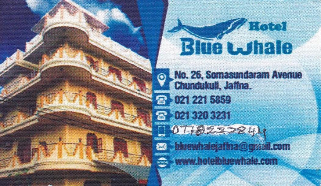 Hotel Blue Whale Jaffna Exterior foto